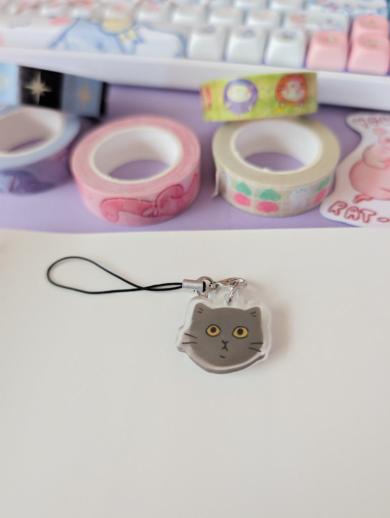 British Shorthair Cat Phone Charm
