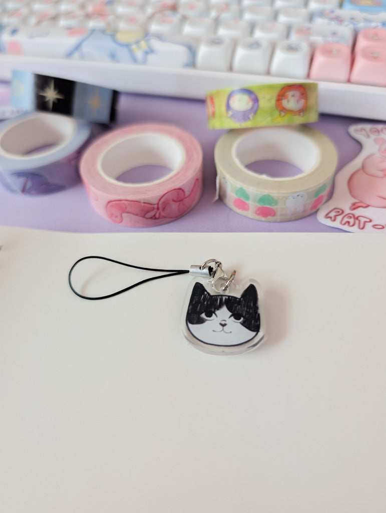 Tuxedo Cat Phone Charm