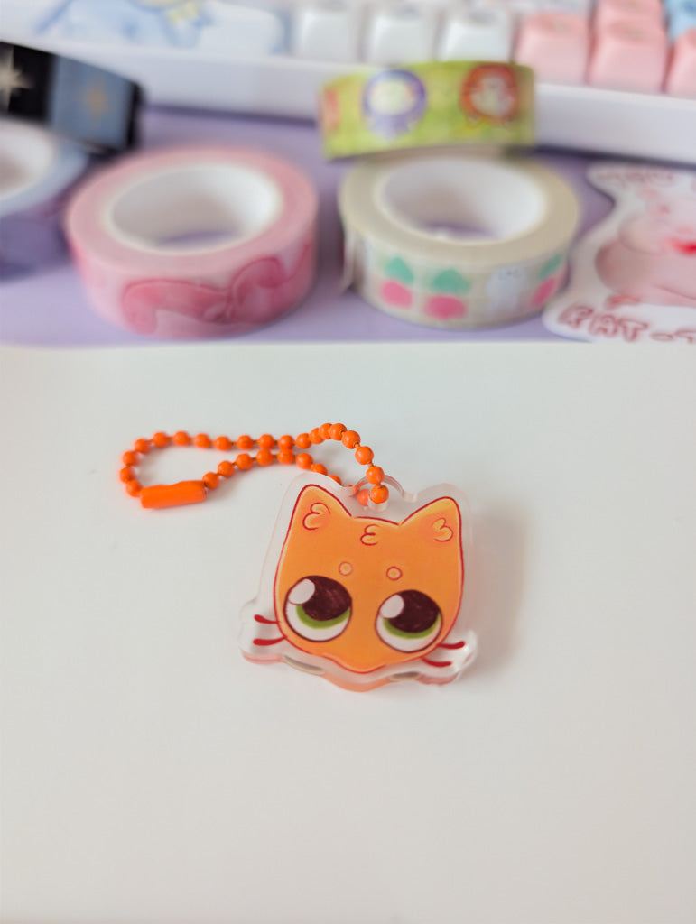 Green Eye Cat Small Acrylic Charm