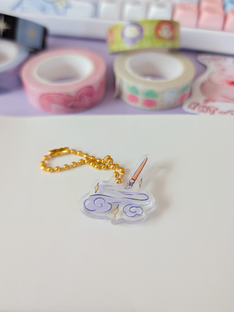 Whimsical Paintbrush Small Acrylic Charm