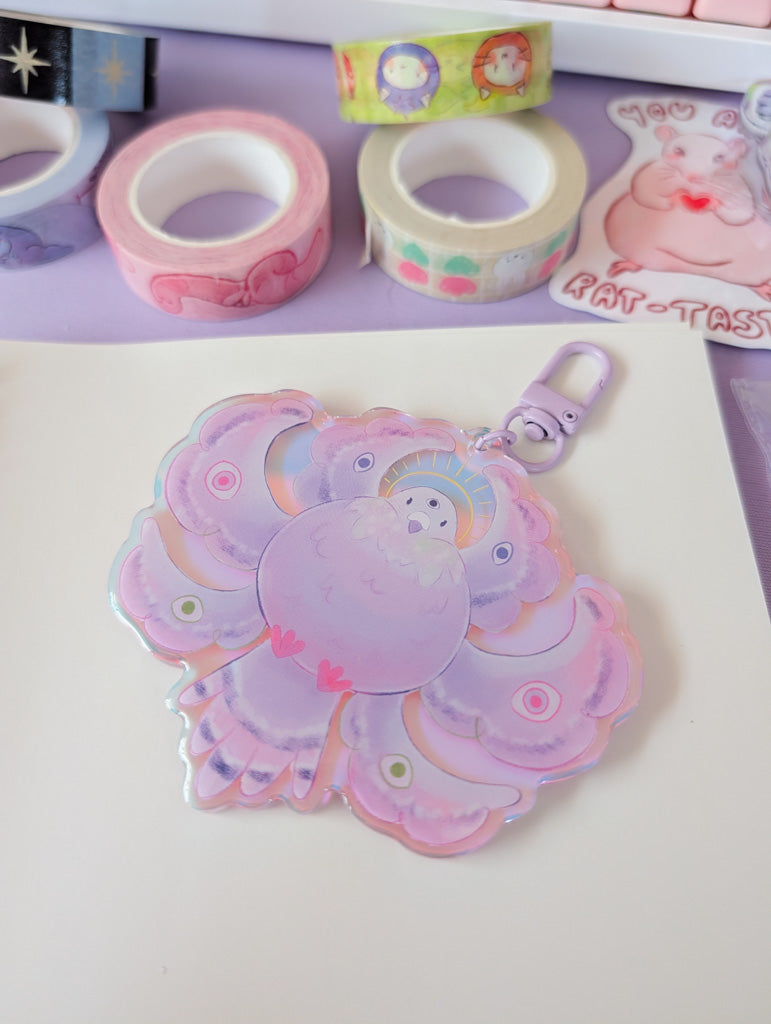 Seraphim Pigeon Holo Keychain