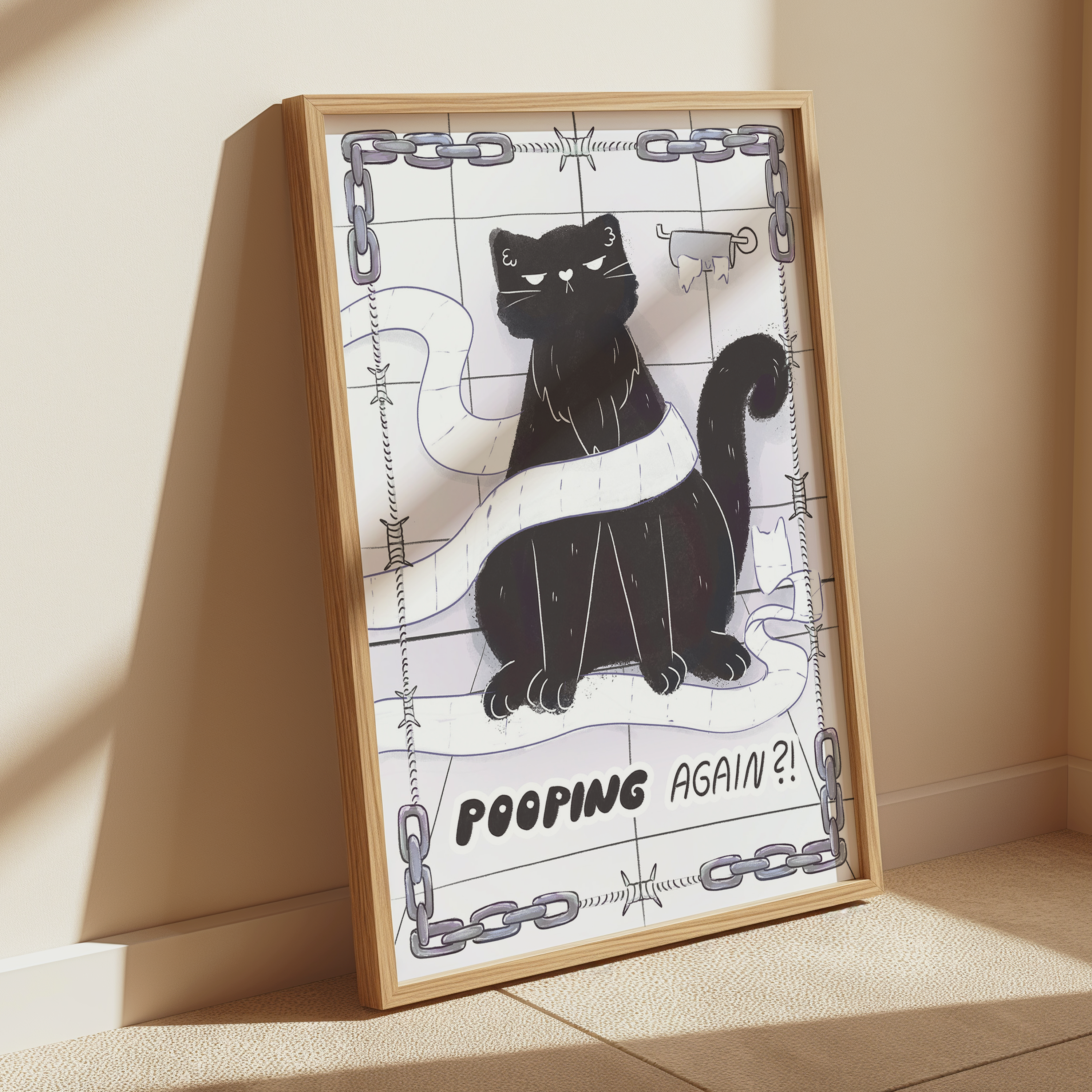 Poopin' Again?! Art Print A4